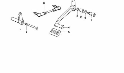 OEM screw 23411241595 for BMW Motorrad R248 (R50 models). Original BMW piece for change system and gear lever.