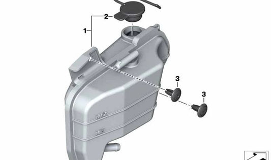 Tampa de fechamento OEM 17138558367 para BMW Motorrad G 310 RR, G 310 Gs e G 310 R (todos os anos e versões indicadas). BMW Motorrad original.