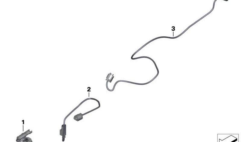 Cable adaptador calefacción asiento acompañante OEM 61127691723 para motos BMW K1200GT, K1300GT. Original BMW Motorrad.