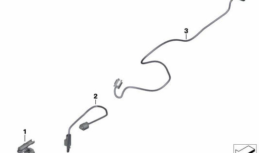 Cable adaptador calefacción asiento acompañante OEM 61127691723 para motos BMW K1200GT, K1300GT. Original BMW Motorrad.