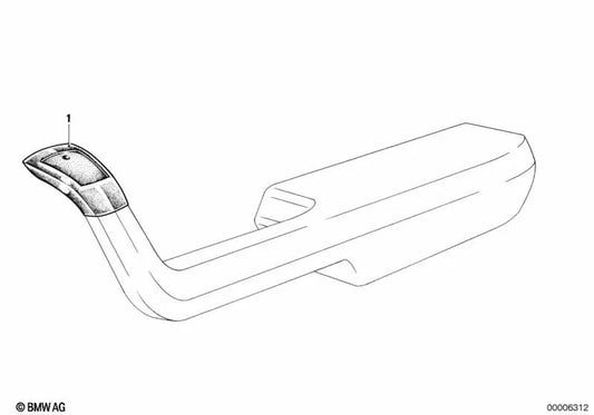 Front left upper armrest for BMW 3 Series E21, 5 Series E12 (OEM 51411831921). Original BMW.