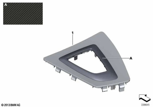 TRIMENTO DO CONSOLE CENTRAL PARA BMW F80, F82, F83 Série 3 Série 4 (OEM 51162358359). BMW original