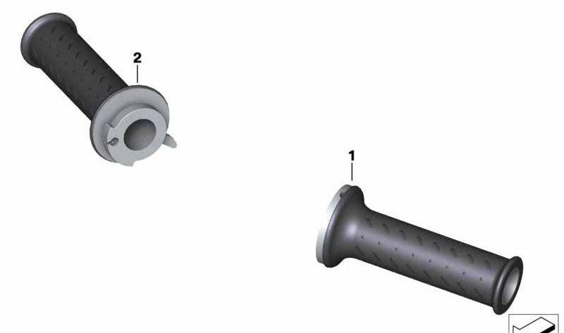 Punho direito OEM 61318549090 para motocicletas BMW G 310 GS, G 310 R. Originais BMW Motorrad.