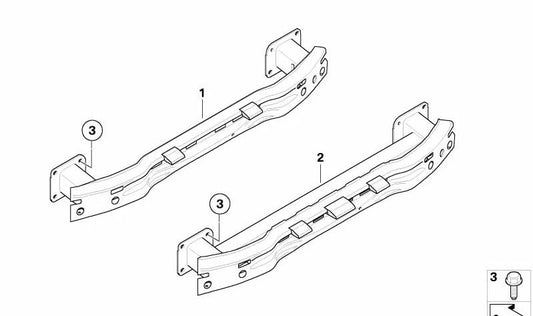 Portador de parachoques trasero OEM 51127267031 para MINI Clubman R55 LCI (03/2009 - 06/2014). Original MINI.