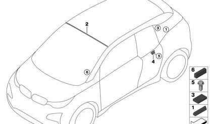 Cubierta superior del parabrisas OEM 51317302233 para BMW i3 (I01, I01N). Pieza original BMW.
