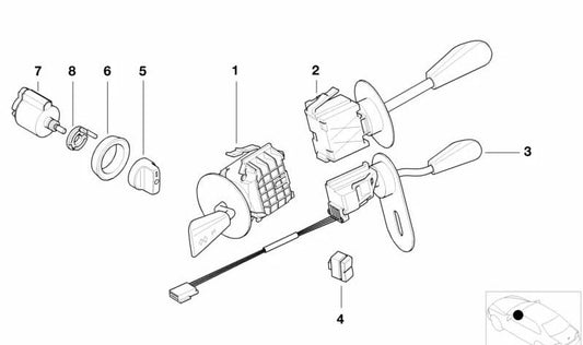 Interruptor de controle de velocidade para BMW Z8 E52 (OEM 61318386841). BMW original