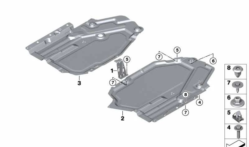 Vis hexagonale avec laveuse OEM M5 07147152585 pour BMW E64, F15, F85, F16, F86. Utilisé dans le rembourrage intérieur et les couvertures inférieures. BMW d'origine.