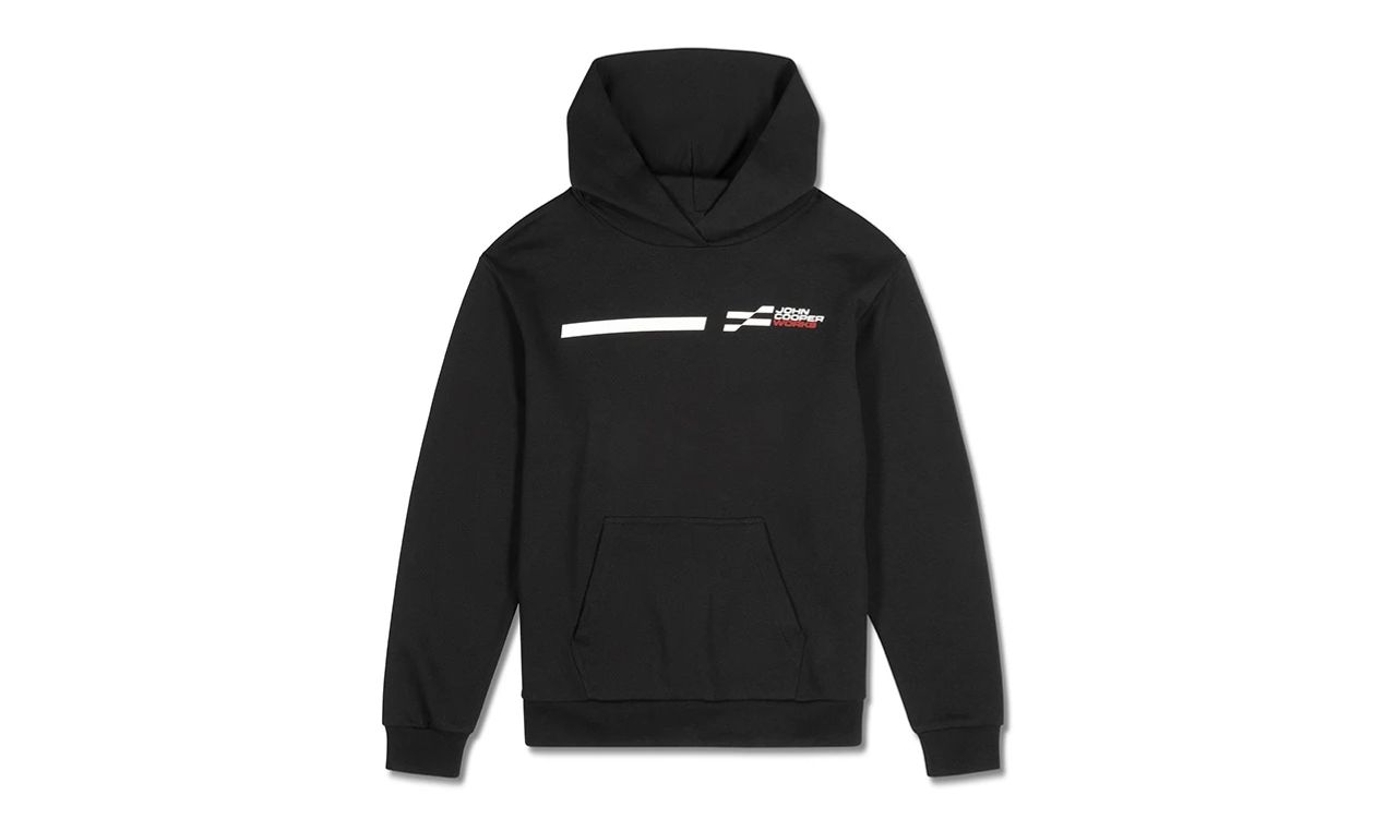Sudadera con capucha JCW Logo para mujer negra talla XXS OEM 80145B54EB8 válido para MINI Original MINI
