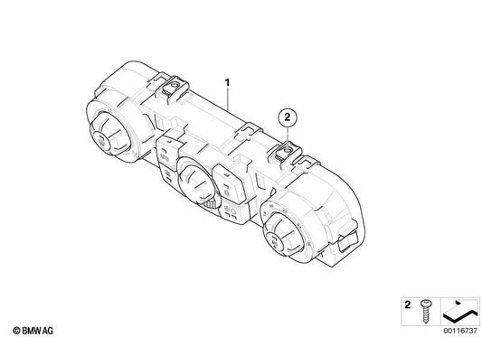 Automatic Climate Controller for BMW Z4 E85, E86 (OEM 64117891040). Genuine BMW