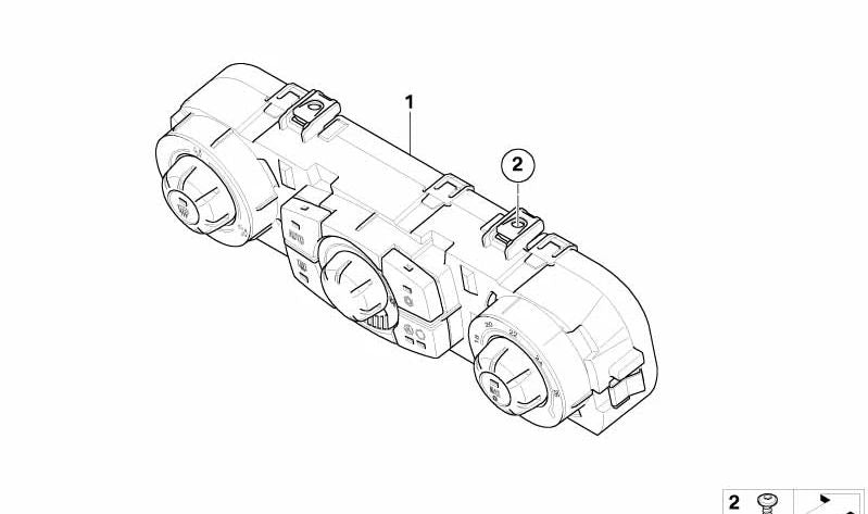 Panneau de commande de climatisation automatique pour BMW Z4 E85 (OEM 64119129442). BMW d'origine.