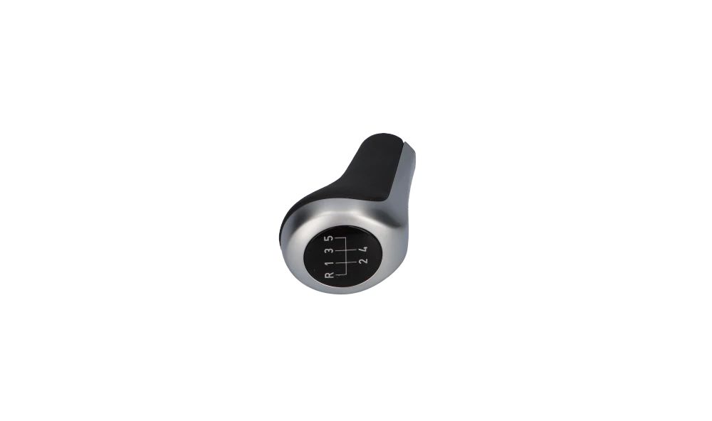 Pomo de cambio 5 marchas en cuero OEM 25117536019 para BMW E87, E36, E39, E53, Z3, E85. Acabado cromo perlado. Original BMW.