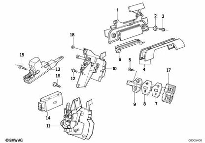 Embellecedor trasero para BMW E36, E34 (OEM 51228119076). Original BMW.