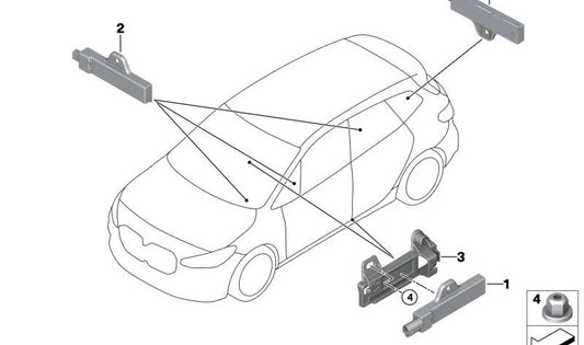 Suporte Acesso IFfort Acesso para BMW Series 2 U06, X1 U11, U12, X2 U10, Mini U25 (OEM 65205A1CDC1). BMW original