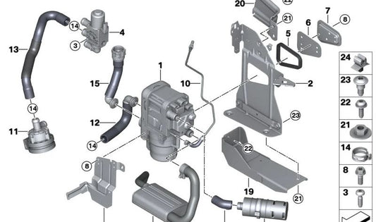 Tubos de escape para BMW G60, G61, G70 (OEM 64219873914). BMW original