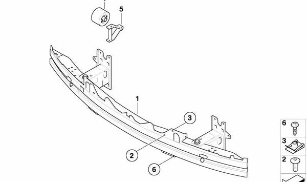 Soporte para BMW E65 Serie 7 (OEM 51117142225). Original BMW