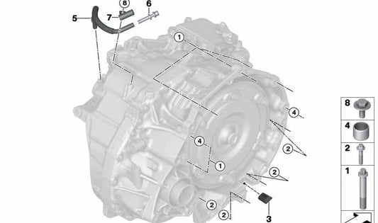 OEM 24148642589 Conduit de ventilation pour BMW F52, F45, F46, F48, F49, F39. BMW d'origine