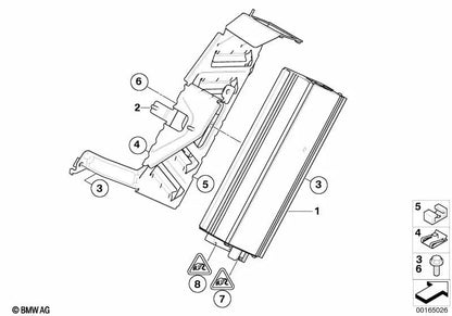 Amplificador Individual del Sistema de Audio para BMW X5 E70, E70N Serie X6 E71, E72 (OEM 65128054812). Original BMW.
