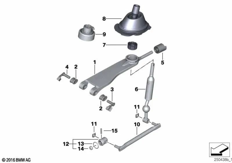 Änderungshebel für BMW Serie 1 E81, E82, E87, E87N, E88 Serie 3 E90, E90N, E91, E91N, E92, E92N, E93, E93N x1 E84 (OEM 25117551263). Original BMW