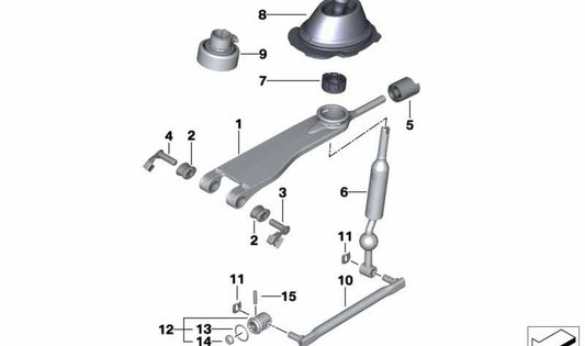 OEM -Änderungshebel 25117566295 für BMW E81, E82, E87N, E88, E90, E90N, E91, E91N, E92, E92N, E93, E93N, E84. Original BMW.