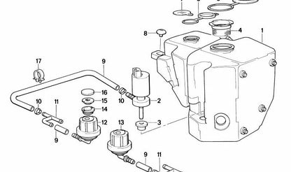 Conector de limpeza OEM Farms 61671378625 para BMW E36, E34, E32, E31, Z3. Peça original da BMW.