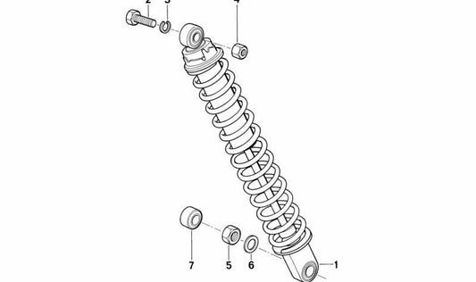 OEM Heck -Stoßdämpfer 33532310512 für BMW Motorrad K1. Originaler BMW Motorrad.