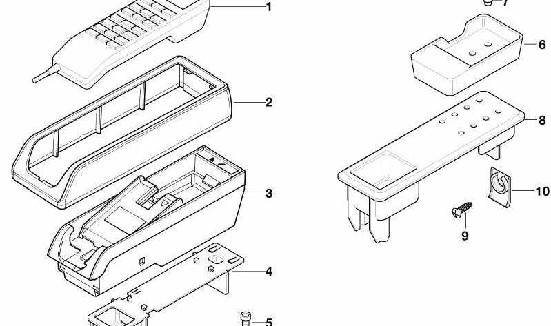 Soporte de apoyo para auricular del teléfono OEM 65618350945 para BMW E34, E31. Original BMW.