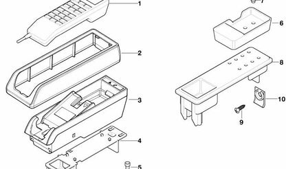 Soporte de apoyo para auricular del teléfono OEM 65618350945 para BMW E34, E31. Original BMW.