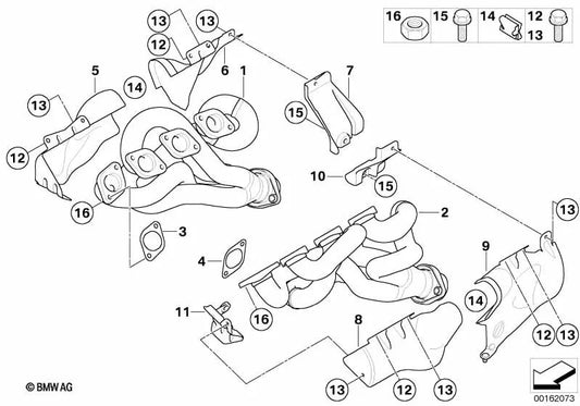 Placa de proteção térmica para BMW E90, E92, E93 (OEM 11627838414). BMW original
