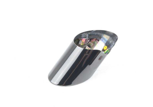 Left Chrome Exhaust Pipe Trim for BMW E70N, E71 (OEM 18307534961). Original BMW.