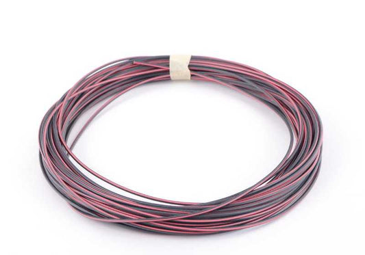 Cable eléctrico rojo-negro OEM 61121391699 para BMW E30, E36, E46, F20, F30, G20, E90, E91, F10, F32, G30, G11, G01, G05, entre otros y MINI R55, R56, F54, F56, F60. Original BMW y MINI.
