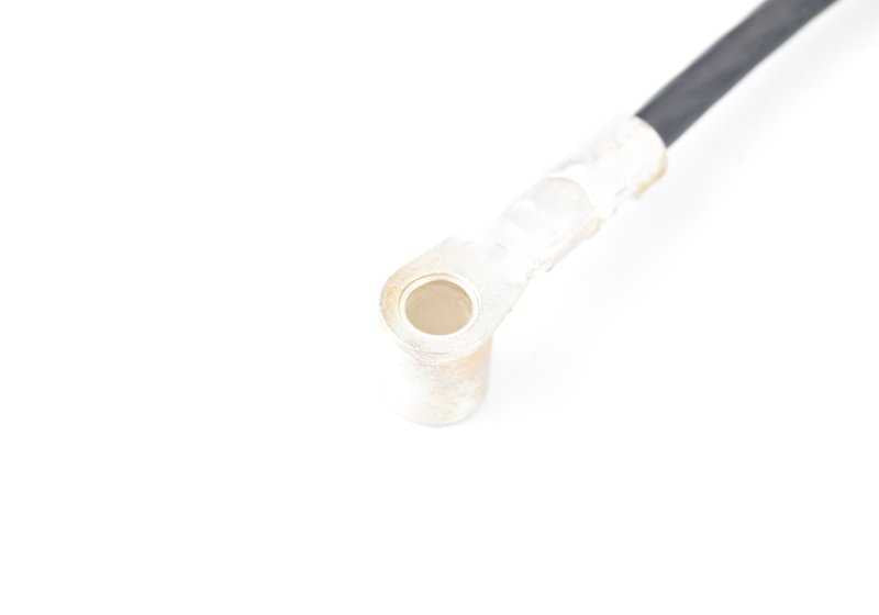 Cable positivo de batería OEM 12421733932 para BMW E38 750i y 750iL {GG01, GG02, GG21, GG22, GJ01, GJ02, GJ03, GK21, GK22, GK23}. Longitud: 425 mm. Original BMW.