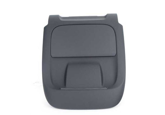 Panel trasero asiento OEM 52107321146 para BMW F07, F10, F18, F01, F02, F15, F85, F16, F86. Pieza original BMW. Color negro. Repuesto para respaldo de asiento delantero.