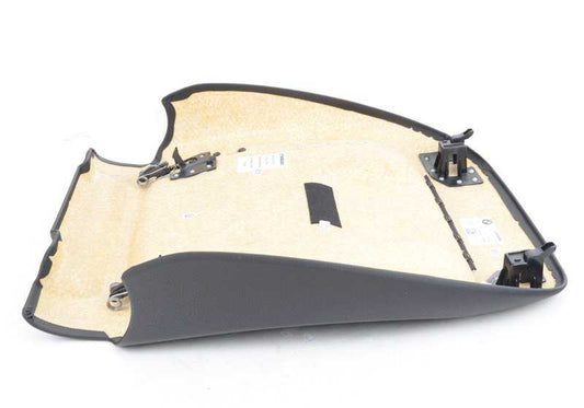 Panel trasero asiento OEM 52107321146 para BMW F07, F10, F18, F01, F02, F15, F85, F16, F86. Pieza original BMW. Color negro. Repuesto para respaldo de asiento delantero.