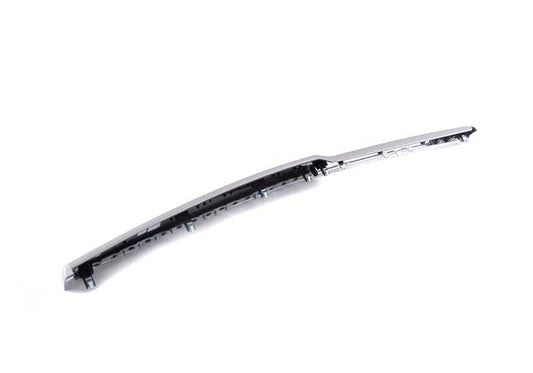 Embellecedor salpicadero derecho aluminio perlado OEM 51458051335 para BMW F10. Pieza original BMW.