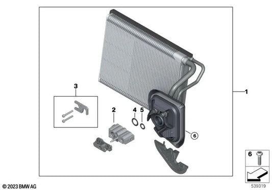 Evaporador com válvula de expansão para BMW 3 G20 Series, G20N, G21, G21N (OEM 64119495819). BMW original