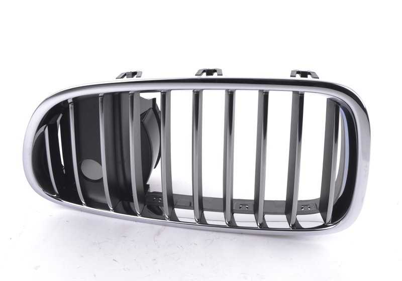 Rejilla embellecedora frontal izquierda OEM 51137203203 para BMW F10, F11, F18. Original BMW.