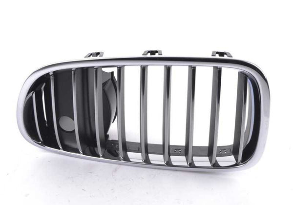 Rejilla embellecedora frontal izquierda OEM 51137203203 para BMW F10, F11, F18. Original BMW.
