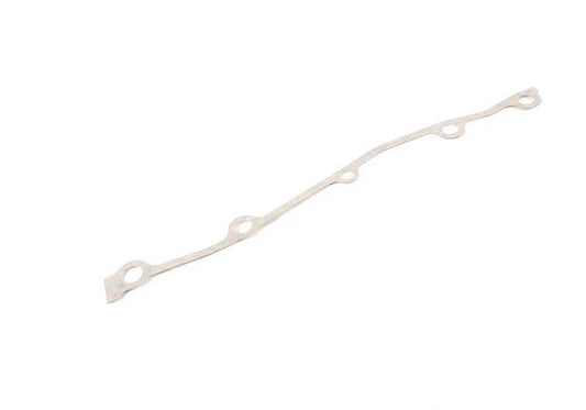 Junta izquierda sin amianto OEM 11141312616 para BMW E30 {320i, 320is, M3} modelos S14. Original BMW.