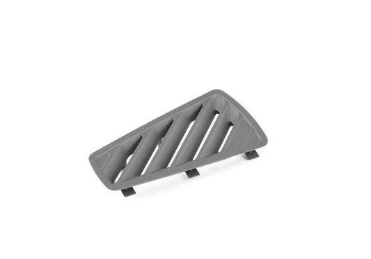 Tapa rejilla salida aire desempañador derecha OEM 64227007154 para BMW E65, E66. Color gris basalto. Repuesto original BMW.