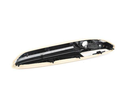 Apoyabrazos delantero izquierdo de piel beige OEM 51417279307 para BMW F30, F30N, F31, F31N, F35, F35N. Original BMW.