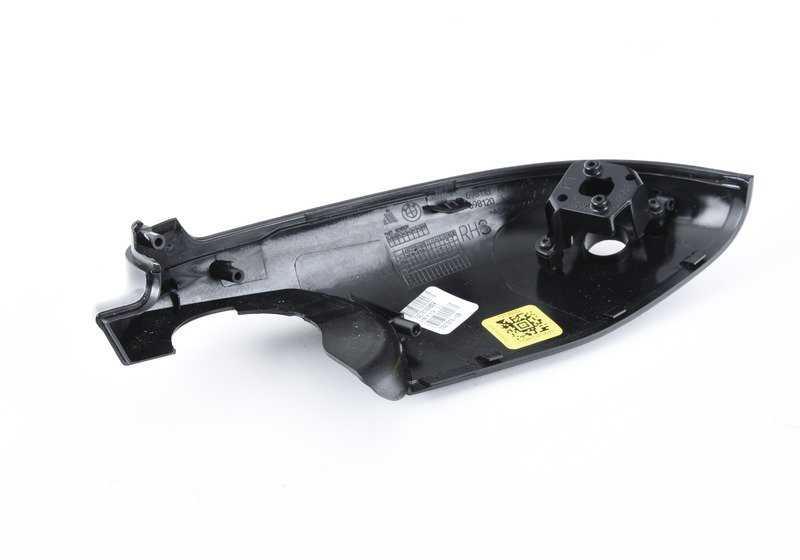 Parte inferior derecha del retrovisor exterior Shadow Line OEM 51167327910 para BMW F25, F15, F85, F16, F86 y F26. Pieza original BMW.