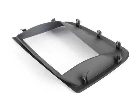 EMBELLATOR HEAD-UP DISPLAY OEM 51459209798 for BMW F10 and F11 (several engines and transmissions). Original BMW piece. Black color Ideal to replace or renew the beautification of the HUD projector.