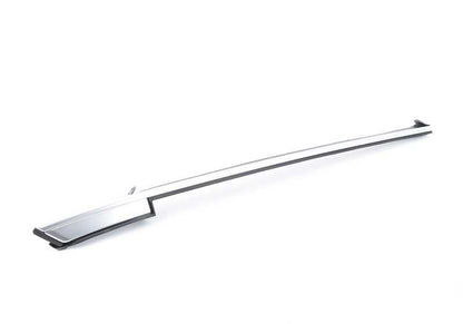 Embelezas laterais OEM de vidro traseiro esquerdo 51377119097 para BMW E93, E93N. Acabamento de alumínio fosco. BMW original.