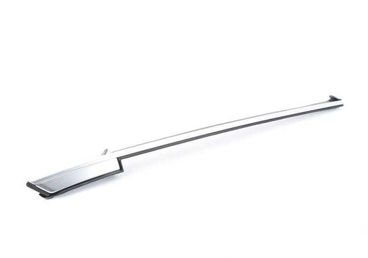 Embelezas laterais OEM de vidro traseiro esquerdo 51377119097 para BMW E93, E93N. Acabamento de alumínio fosco. BMW original.