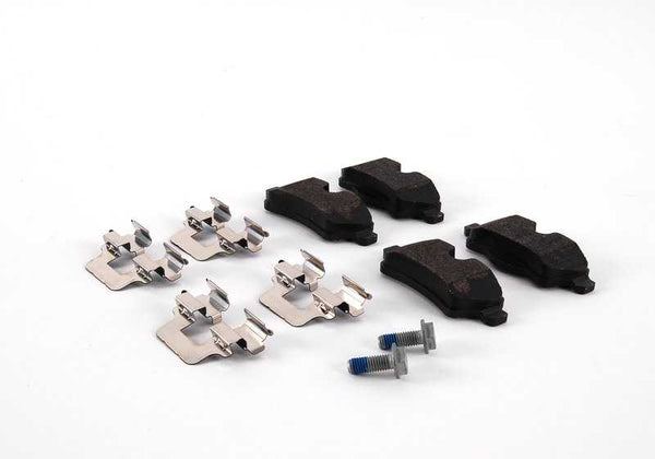 Juego de pastillas de freno traseras sin amianto OEM 34216778327 para MINI R55, R56, R57, R58, R59. Compatible con modelos Cooper con cambio manual y automático. Original MINI.