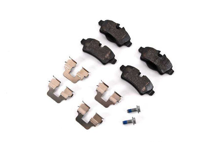 Juego de pastillas de freno traseras sin amianto OEM 34216778327 para MINI R55, R56, R57, R58, R59. Compatible con modelos Cooper con cambio manual y automático. Original MINI.