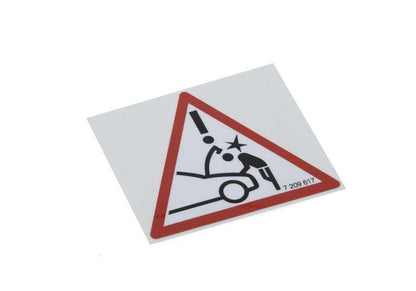 Placa indicativa para gancho de remolque OEM 71217209617 para BMW F07, F10, F11, F06, F12, F13, F01, F02, F04, F25, F26, F15, F85, F16, F86. Original BMW.
