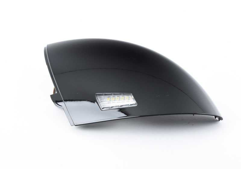 Tapa embellecedora negro brillo izquierda OEM 51167906349 para BMW E60, E61, E63, E64. Original BMW.
