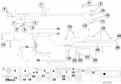 Diagnosesteckabdeckung für BMW 3 E46 -Serie, Serie 5 E39, Serie 7 E38, Serie 8 E31, X5 E53, F15, F85, X6 F16, F86 (OEM 12521703202). Original BMW