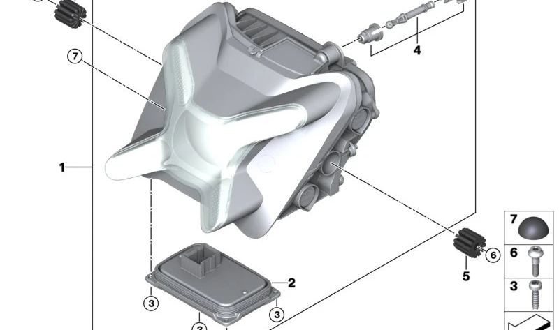 Tope de goma para BMW E81, E87, E87N, F10, F18, F12, G11, G12, I12, I15, K80, K81, K82, K51, K69 (OEM 63217173556). Original BMW